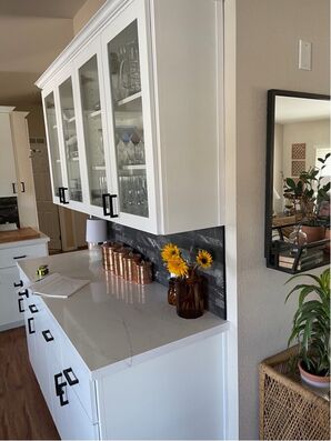 Cabinet Replacement (shaker style, soft closing blum hinges in alabaster) in San Diego, CA (1)