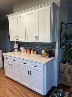Cabinet Replacement (shaker style, soft closing blum hinges in alabaster) in San Diego, CA (2)